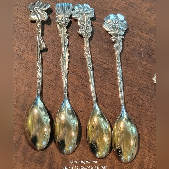 🚫SOLD🚫1885 Tiffany & Company Floral Motif Demitasse Spoon Collection Sterling - Picture 14 of 15